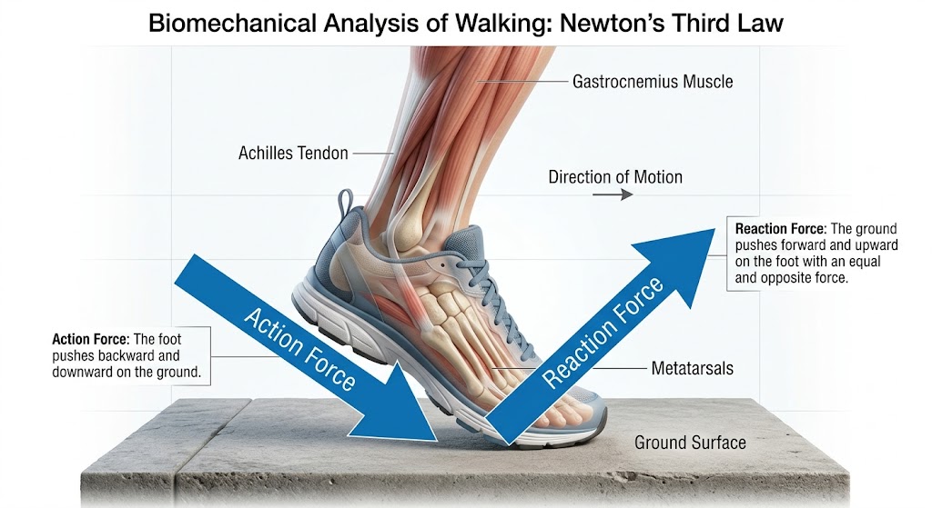 Newton's Third Law - Walking